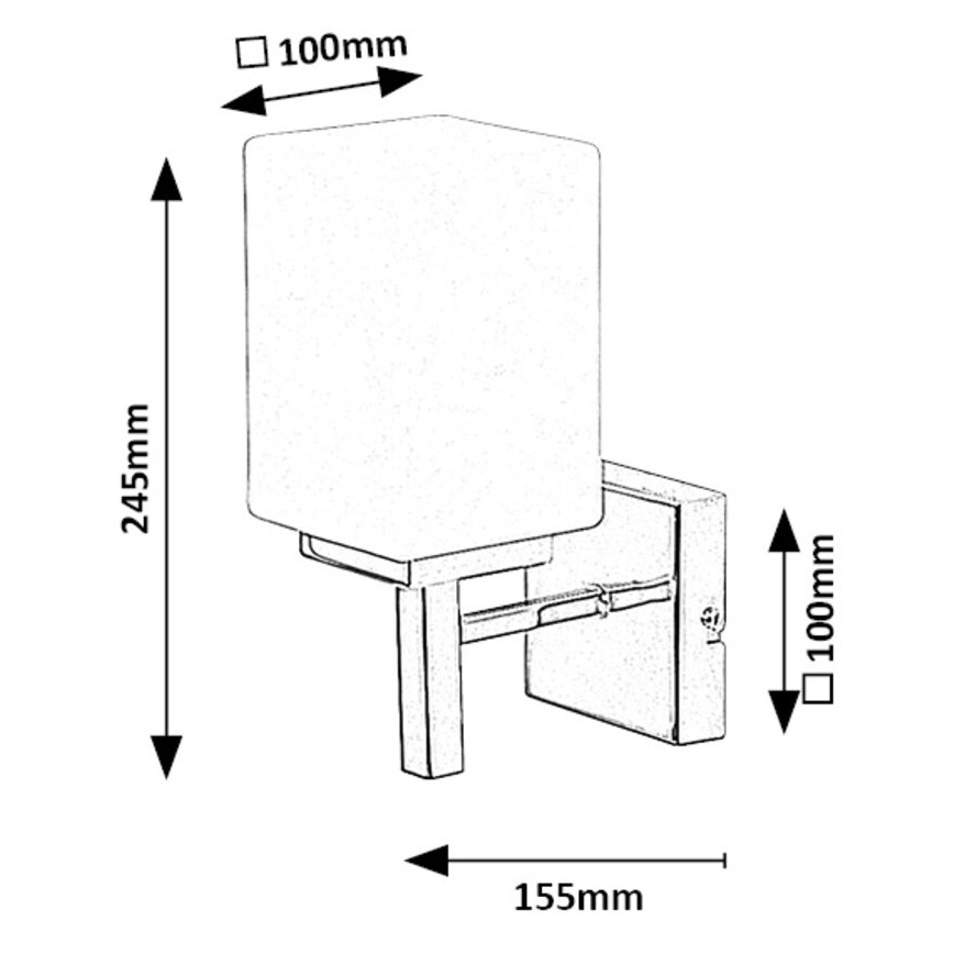 Rabalux - Applique murale salle de bain 1xE14/10W/230V IP44 noir
