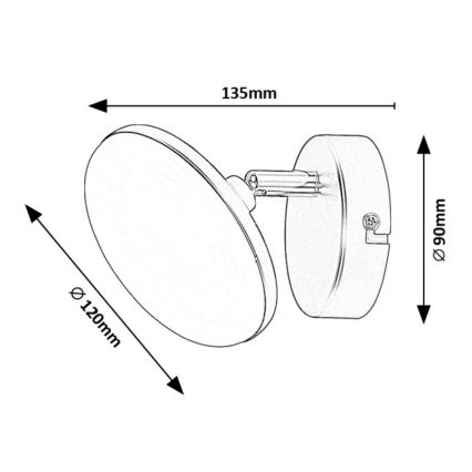 Rabalux - LED wand verlichting LED/4W/230V 3000K zwart