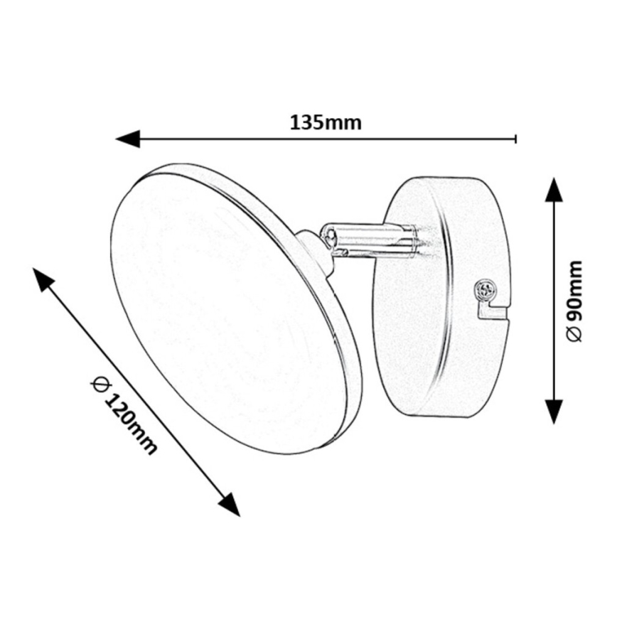 Rabalux - LED wand verlichting LED/4W/230V 3000K zwart