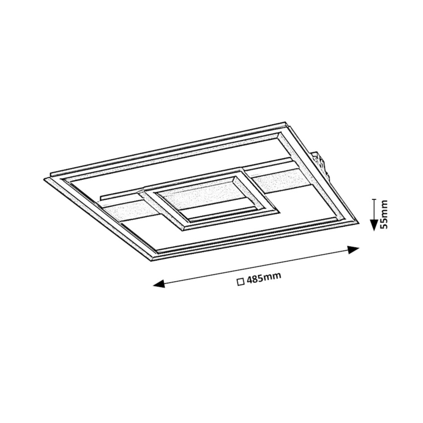 Rabalux - LED Plafondlamp LED/48W/230V 3000K zwart