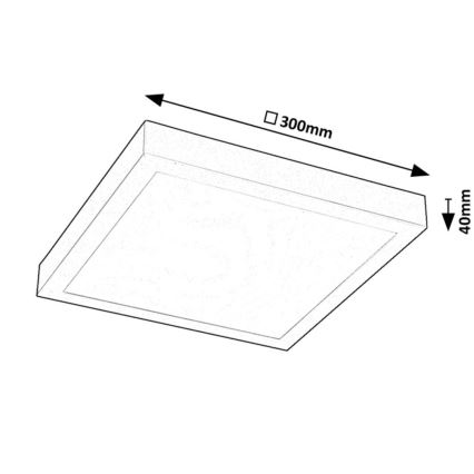 Rabalux - LED Bevestigd lichtpaneel LED/18W/230V 4000K 30x30 cm