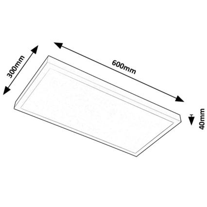 Rabalux - LED Bevestigd lichtpaneel LED/24W/230V 4000K 60x30 cm