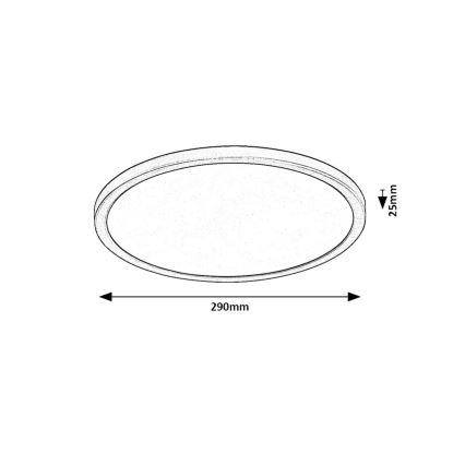 Rabalux - LED Plafondlamp LED/24W/230V 3000/4000/6000K diameter 29 cm zwart