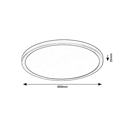 Rabalux - LED Plafondlamp LED/36W/230V 3000/4000/6000K diameter 40 cm zwart