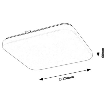 Rabalux - LED plafondlamp LED/18W/230V 3000K 32x32 cm
