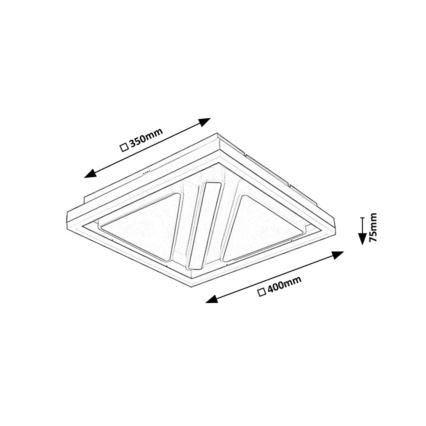 Rabalux - Dimbare LED Plafondlamp LED/73W/230V + afstandsbediening