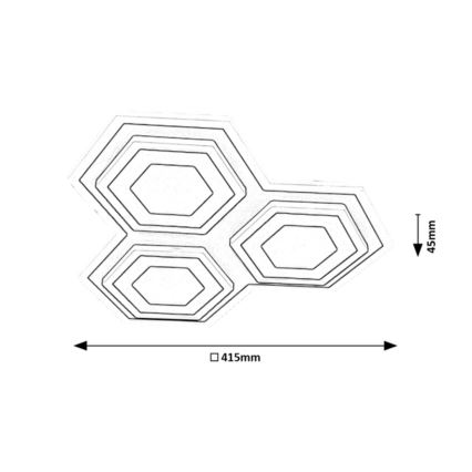 Rabalux - Dimbare LED plafondlamp LED/72W/230V 3000/6000K + afstandsbediening