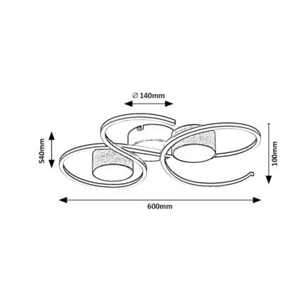 Rabalux - Plafonnier LED LED/38W/230V 4000K