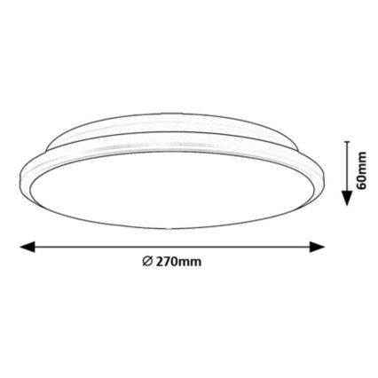 Rabalux - LED Plafondlamp LED/18W/230V 3000K zwart 27 cm