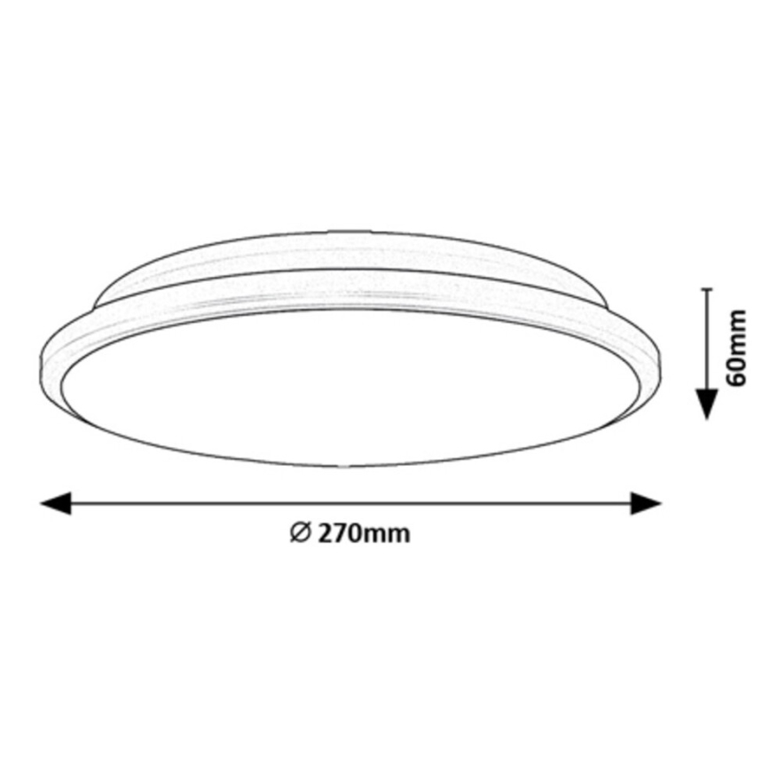 Rabalux - LED Plafondlamp LED/18W/230V 3000K zwart 27 cm