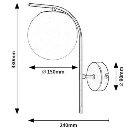 Rabalux - Wandlamp 1xE27/20W/230V