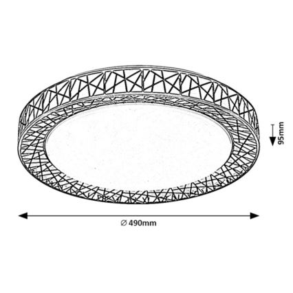 Rabalux - Plafonnier à intensité variable LED LED/48W/230V 3000-6500K + télécommande