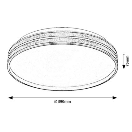 Rabalux - Plafonnier à intensité variable LED LED/24W/230V 3000-6500K + télécommande