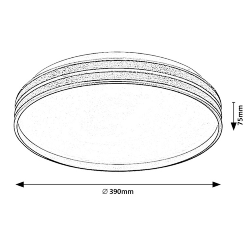 Rabalux - Plafonnier à intensité variable LED LED/24W/230V 3000-6500K + télécommande