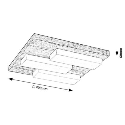 Rabalux - LED Plafondlamp LED/30W/230V 3000K eiken