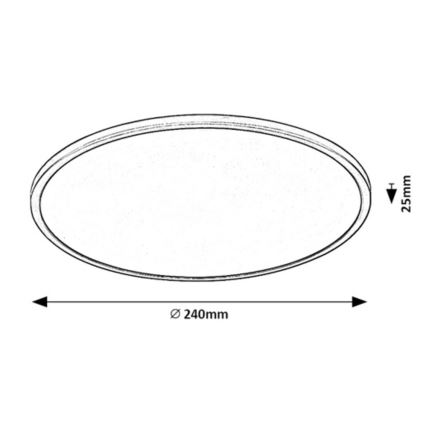 Rabalux - Plafonnier à intensité variable LED LED/15W/230V 3000K 24 cm