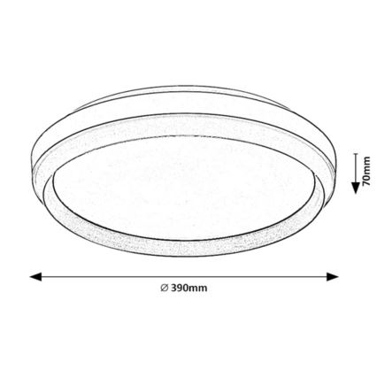 Rabalux - LED Plafondlamp LED/24W/230V 3000K