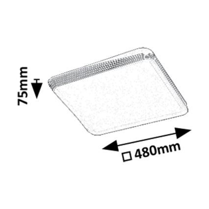 Rabalux - Plafonnier LED/40W/230V 3000K 48x48 cm