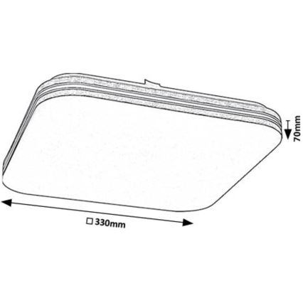 Rabalux - LED Plafondlamp LED/18W/230V 4000K 33x33 cm