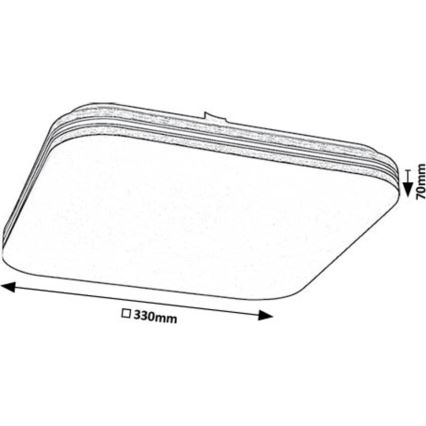 Rabalux - Plafonnier LED/18W/230V 4000K 33x33 cm