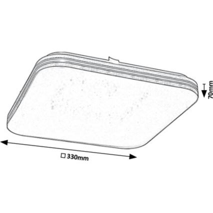 Rabalux - LED Plafondlamp LED/18W/230V 3000K 33x33 cm