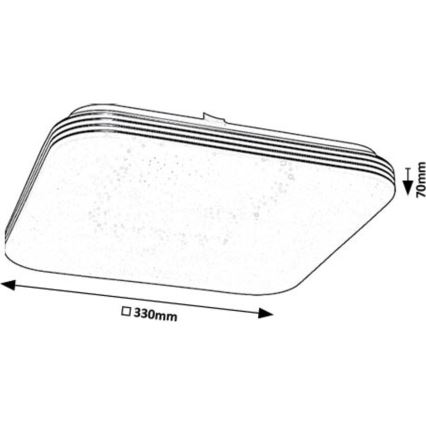 Rabalux - LED Plafondlamp LED/18W/230V 4000K 33x33 cm