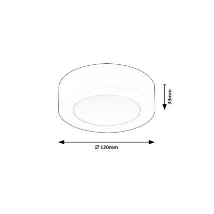 Rabalux - Plafonnier LED/7W/230V 4000K d. 12 cm blanc