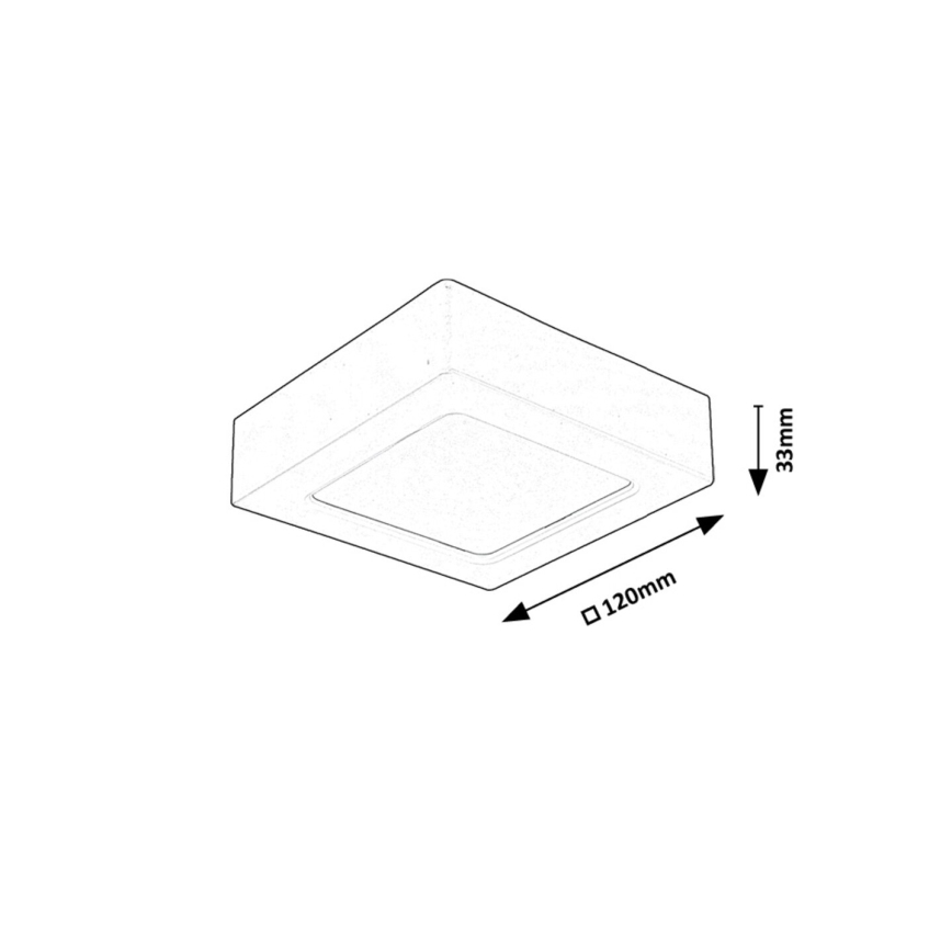 Rabalux - LED Plafondlamp LED/7W/230V 4000K 12x12 cm wit