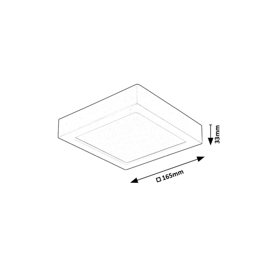 Rabalux - Plafonnier LED/15W/230V 4000K 16x16 cm blanc