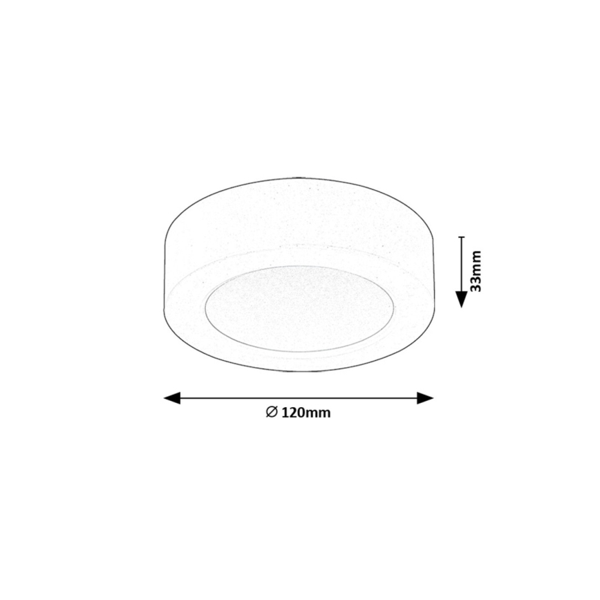 Rabalux - LED Plafondlamp LED/7W/230V 4000K diameter 12 cm zwart