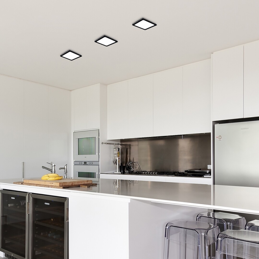 Rabalux - Plafonnier LED/24W/230V 4000K 22x22 cm noir