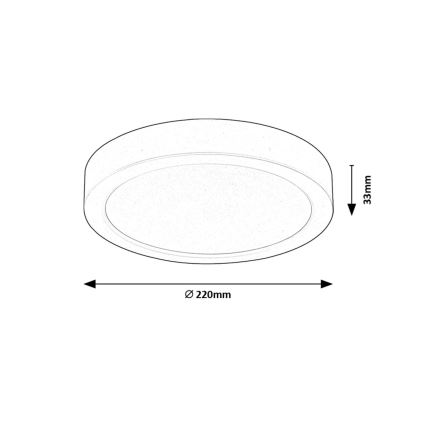 Rabalux - Plafonnier LED/24W/230V 3000K d. 22 cm blanc