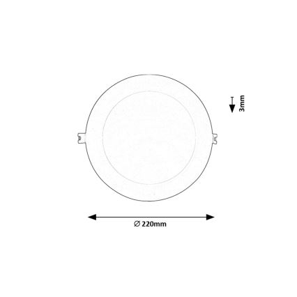Rabalux - LED Hang plafondverlichting LED/18W/230V 3000K diameter 22 cm wit
