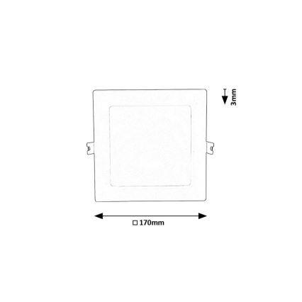 Rabalux - LED Hang plafondverlichting LED/12W/230V 3000K 17x17 cm wit