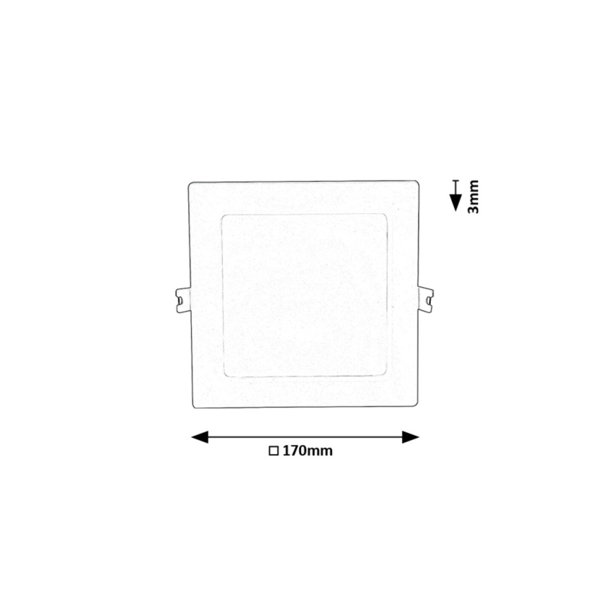 Rabalux - LED Hang plafondverlichting LED/12W/230V 3000K 17x17 cm wit