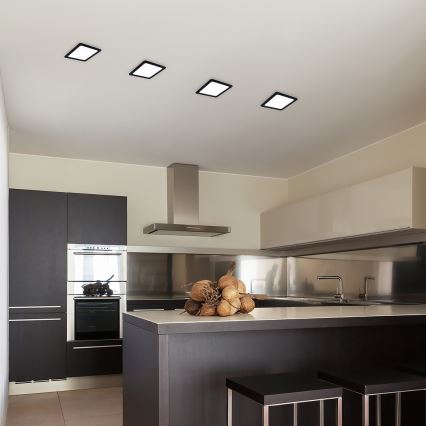 Rabalux - LED Hang plafondverlichting LED/6W/230V 12x12 cm zwart