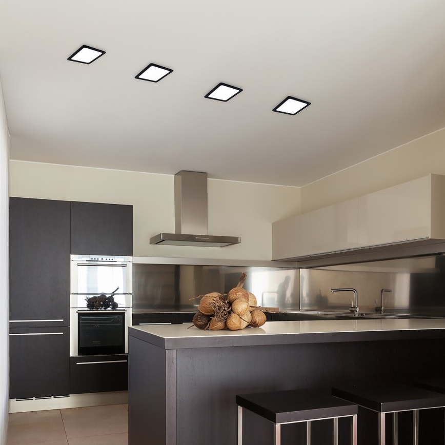 Rabalux - LED Hang plafondverlichting LED/6W/230V 12x12 cm zwart