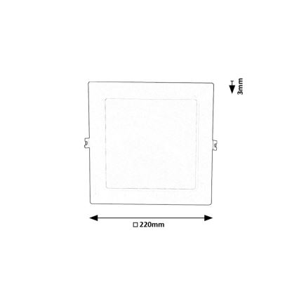 Rabalux - LED Hang plafondverlichting LED/18W/230V 22x22 cm wit