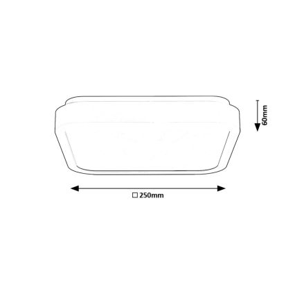 Rabalux - Plafonnier salle de bain LED/18W/230V IP44 4000K 25x25 cm blanc