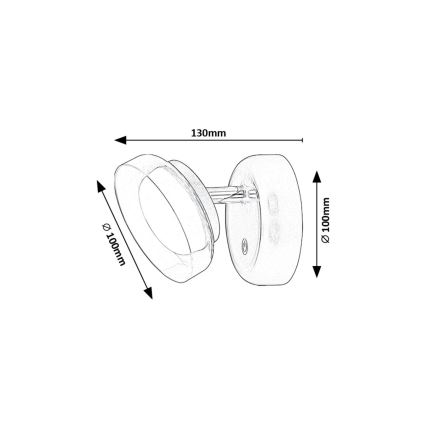 Rabalux - LED Dimbare Oplaadbare Wandlamp LED/2W/5V 3000K 1800 mAh