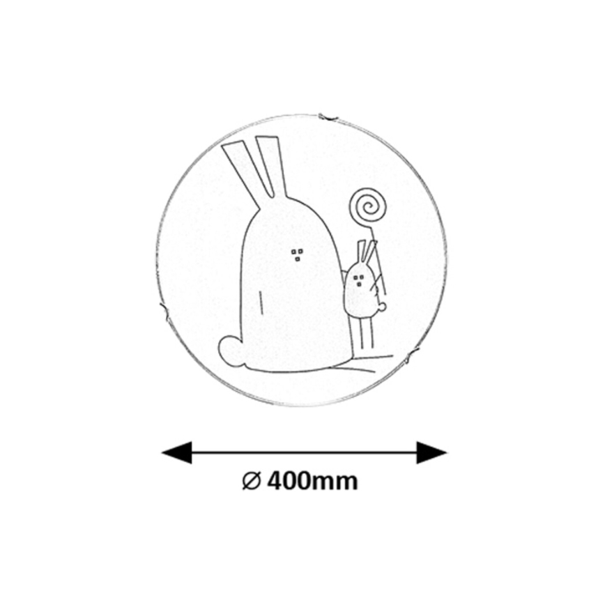 Rabalux - Plafonnier enfant 2xE27/60W/230V