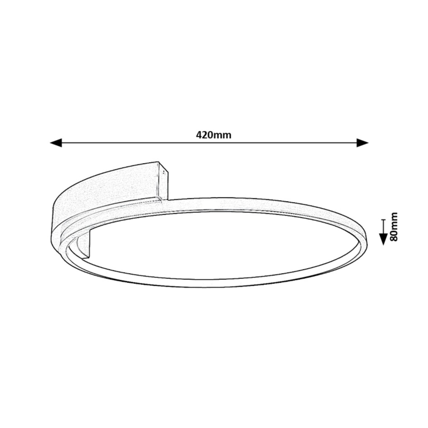 Rabalux - Plafonnier LED 23 W 230 V, Ø 42 cm