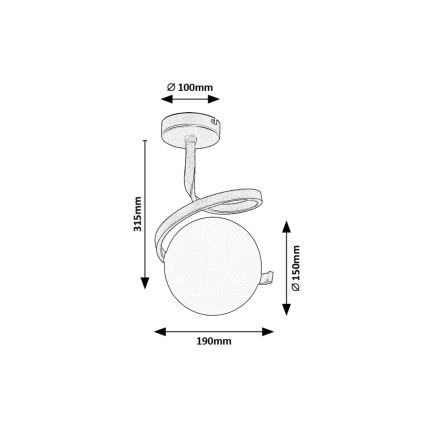 Rabalux - Bevestigde hanglamp 1xE27/20W/230V