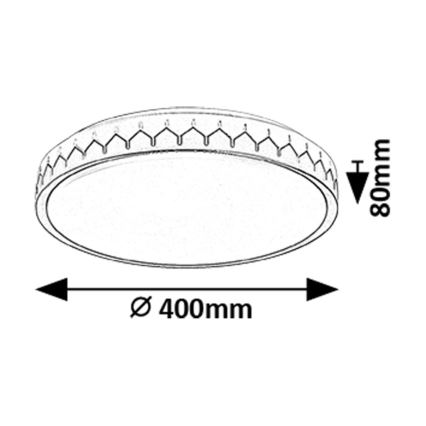 Rabalux - Plafonnier à intensité variable LED/24W/230V 3000-6500K + Télécommande
