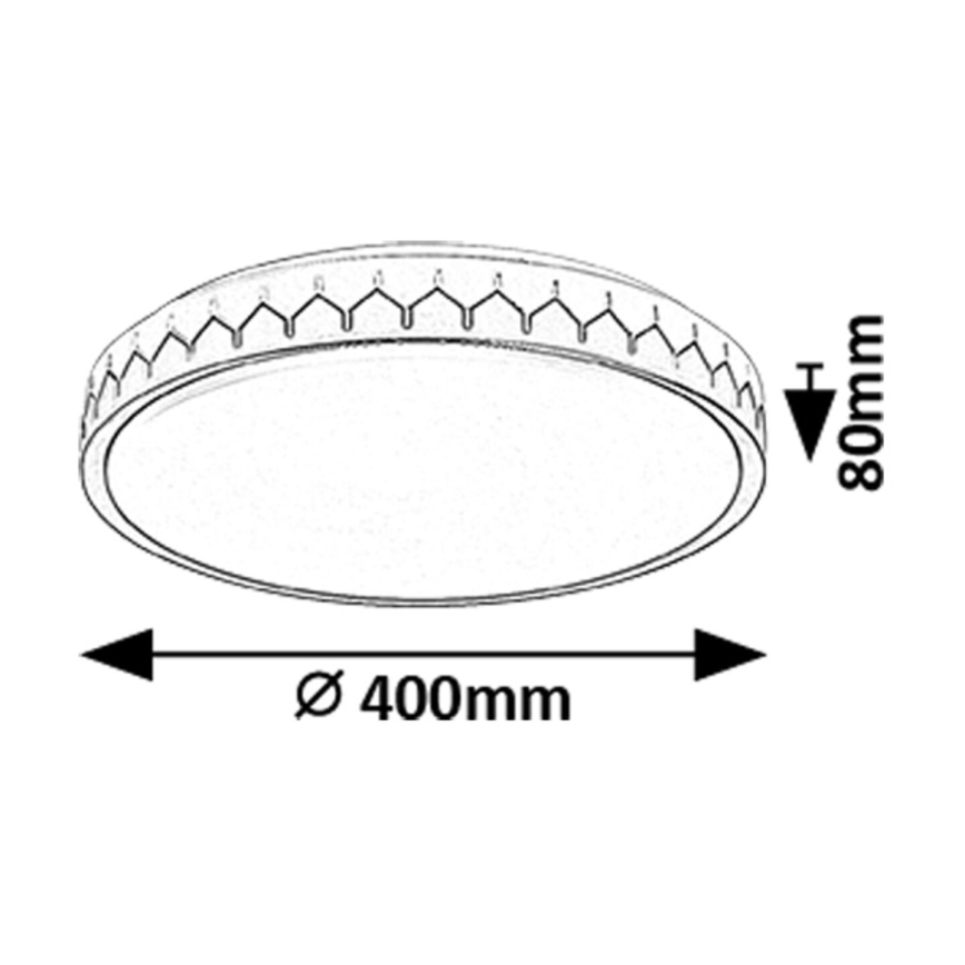 Rabalux - Plafonnier à intensité variable LED/24W/230V 3000-6500K + Télécommande