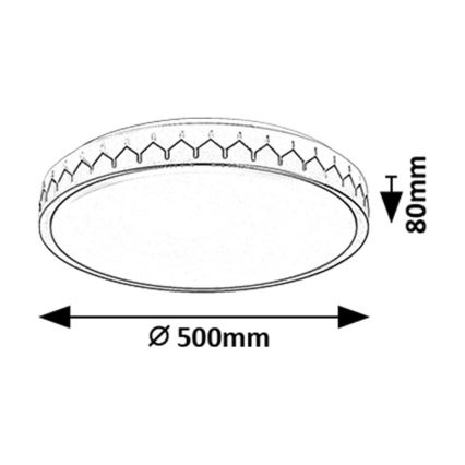 Rabalux - Plafonnier à intensité variable LED/48W/230V 3000-6500K + Télécommande