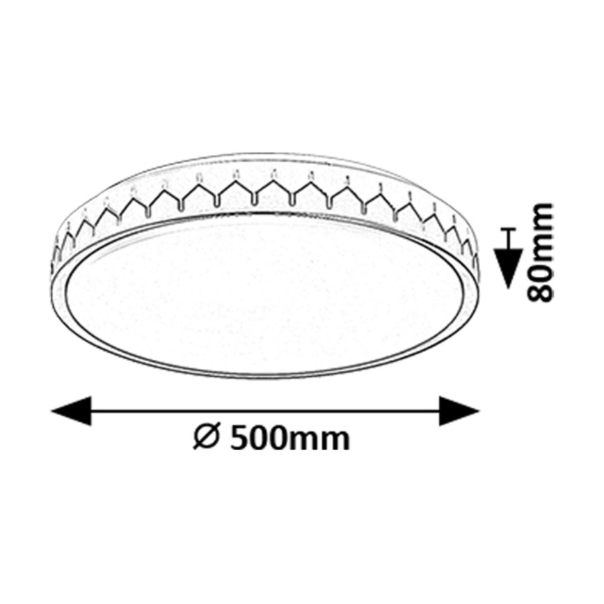 Rabalux - Plafonnier à intensité variable LED/48W/230V 3000-6500K + Télécommande