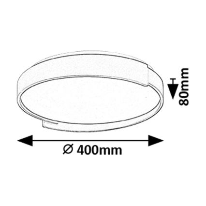 Rabalux - Plafonnier à intensité variable LED/24W/230V 3000-6500K + Télécommande