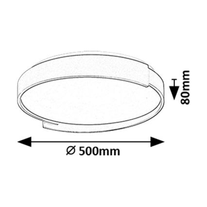 Rabalux - Plafonnier à intensité variable LED/48W/230V 3000-6500K + Télécommande