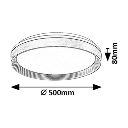 Rabalux - Dimbare LED plafondlamp LED/48W/230V 3000-6500K + afstandsbediening